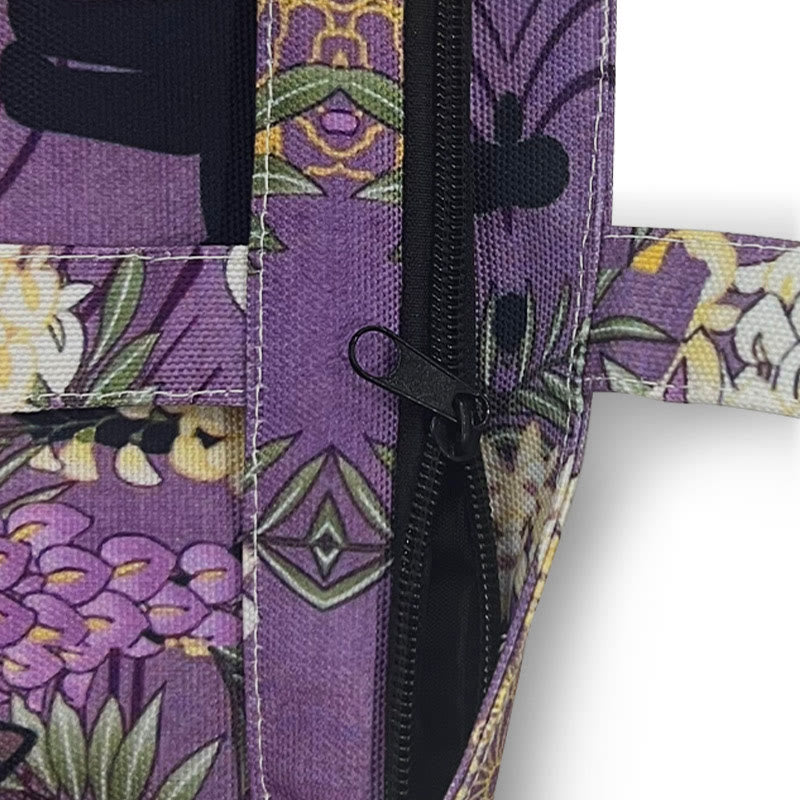 Dashingsoul Abstract Creative Spring Cute Cat And Plant Painting Art Bag