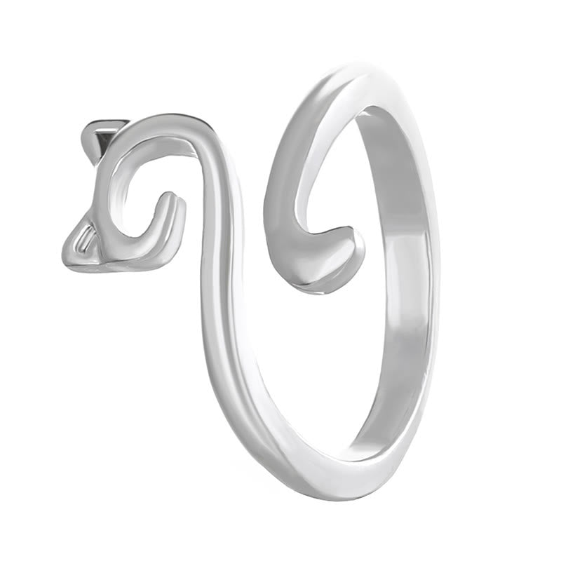 Dashingsoul Cute Geometric Cat Ring