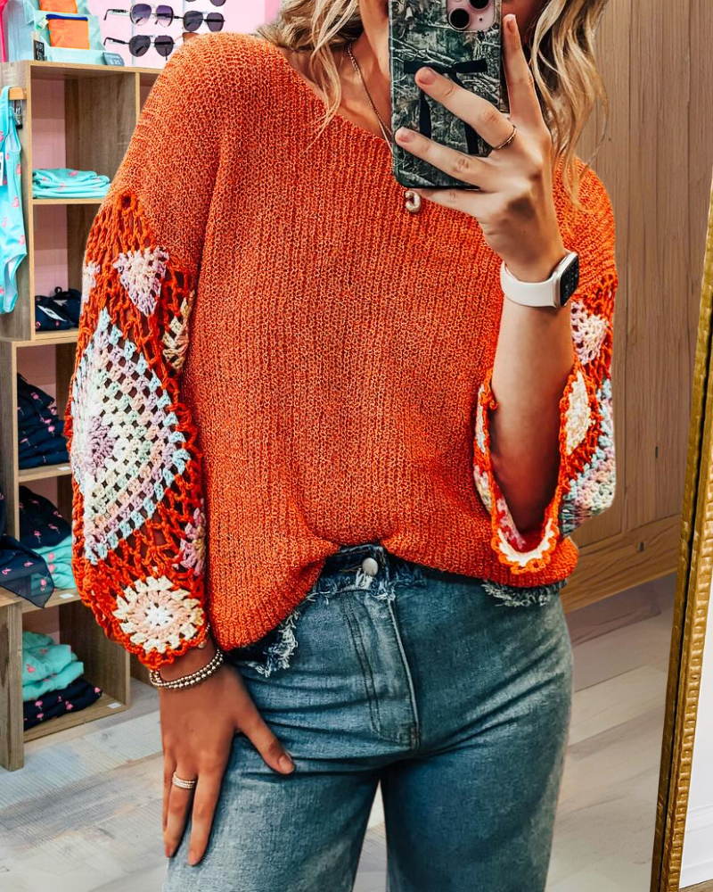 Patchwork Crochet Sweater