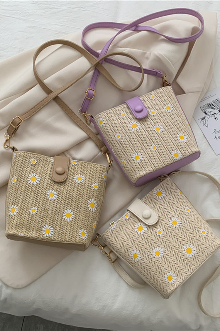 Dashingsoul Daisy Braided Bucket Bag