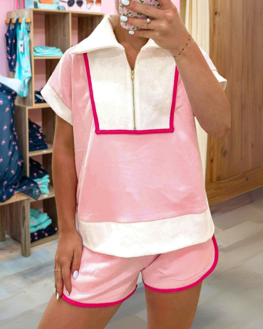 Chic Colorblock Leisure Set