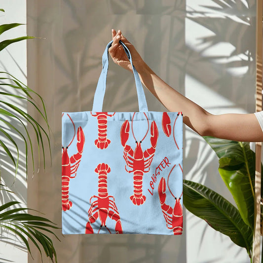 Dashingsoul Creative Big Red Lobster Art Print Bag