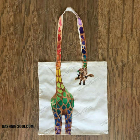 Colorful Giraffe Print Bag