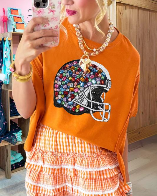 Jewel Helmet Sequin T-Shirt