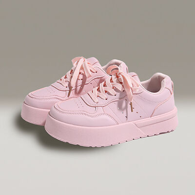 Lace Up Platform Athletic Sneakers