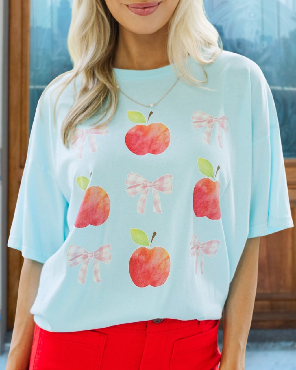 Bows with Apples Printed Tee