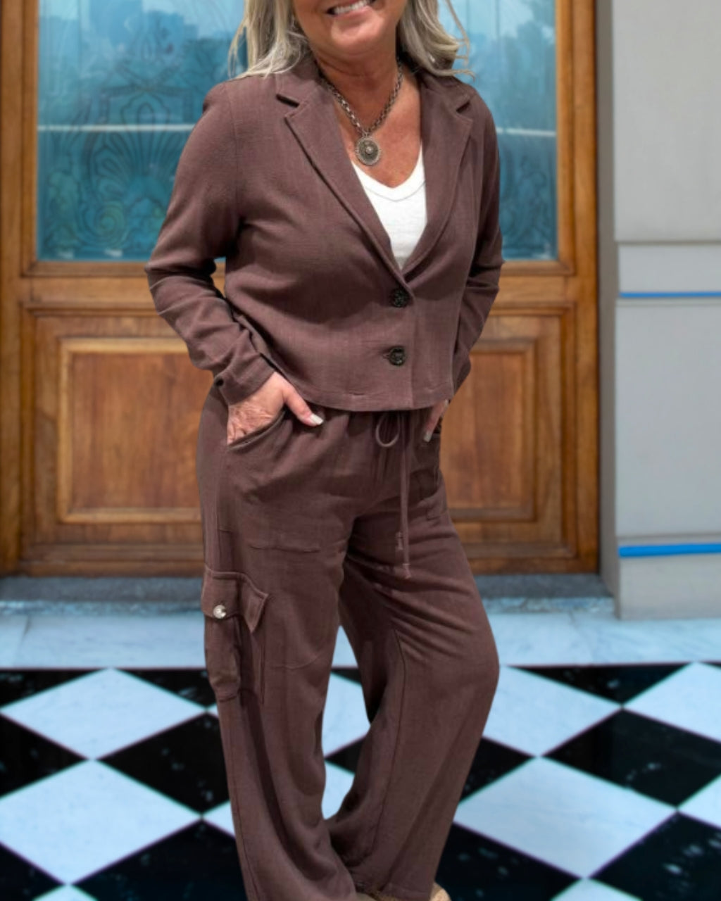Linen Suit Jacket Set