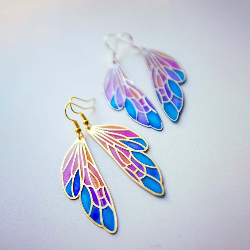 Women's Fantasy Gradient Butterfly Wings Earrings