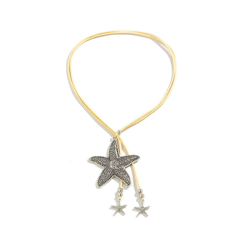 Dashingsoul Bohemian Vacation Style Starfish Tassel Necklace