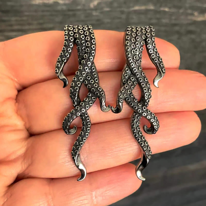 Dashingsoul Dark Retro Octopus Tentacles Exaggerated Earrings