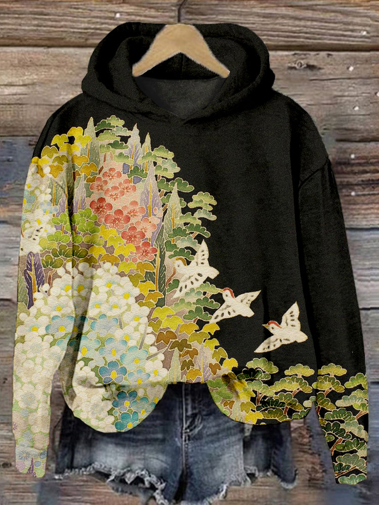 Japanese Art Painting Pattern Vintage Comfy Hoodie
