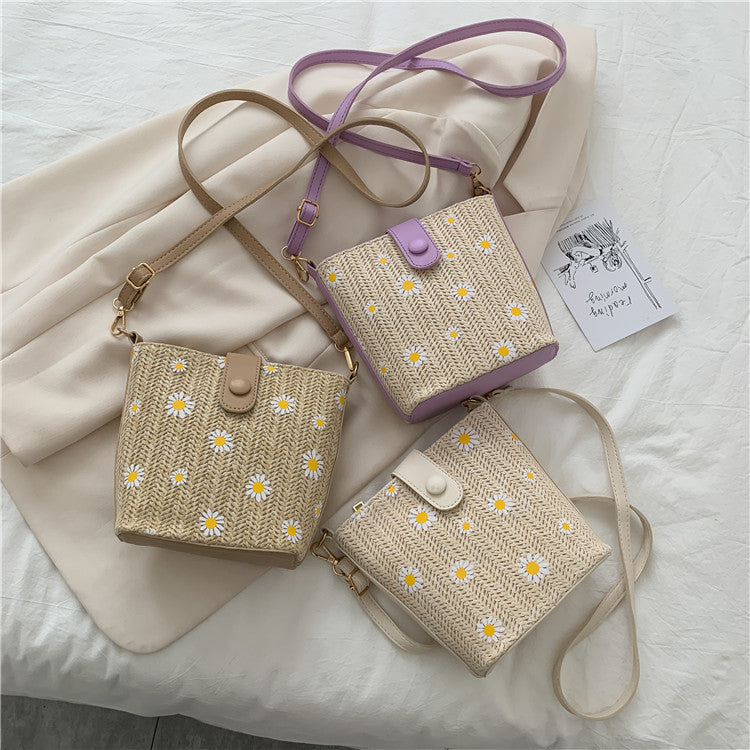 Dashingsoul Daisy Braided Bucket Bag